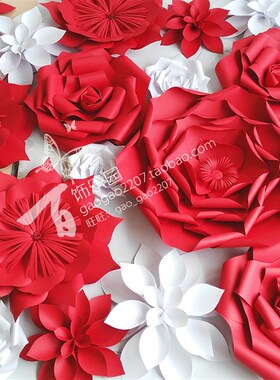 包邮橱窗展示婚礼影楼背景活动装饰舞台道具Z031大型纸花27朵组合