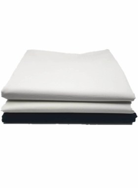 纯棉60支高密府绸漂白本白黑色衬衫连衣裙校服布料薄而不透夏季料