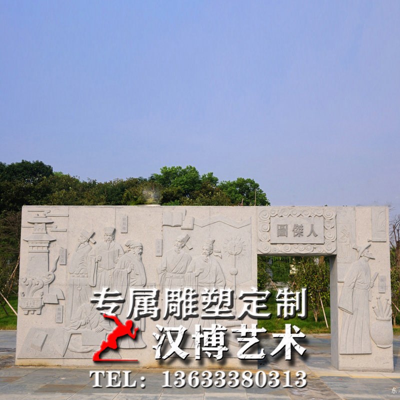 玻璃钢仿铜人物雕塑景观广场铸铜古代人物铜雕历史名人雕像定制做