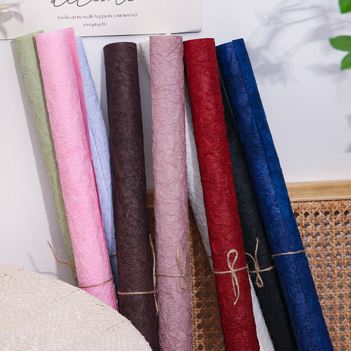 高级感石纹肌理鲜花纸褶皱鲜花包装纸鲜花花艺纸手工礼物diy材料