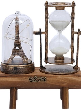 复古太空宇航员摆件创意家居小摆设沙漏客厅电视柜桌面礼物装饰品