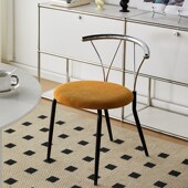 法式 银杏叶餐椅轻奢高级感梳妆椅极简家用靠背椅餐厅咖啡厅专用椅