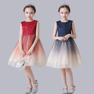 元旦儿童演出服中小学生大合唱女童主持人礼服裙男童朗诵表演服装