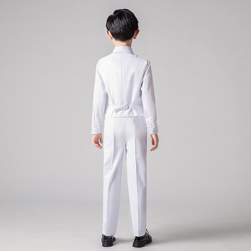 儿童礼服男孩西装马甲套装小主持人钢琴演出服男童花童中大童秋冬