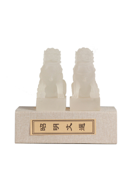 新中式创意磨砂狮子样版房间售楼处民宿展厅茶几橱窗装饰品摆件