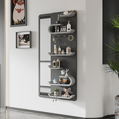 镜子全身镜转角墙面装 创意穿衣镜收纳多功能 饰实木高级梳妆镜个性