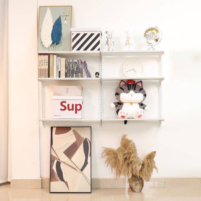 上墙款书架置物架书房改造课桌升级配套隔板可移动洞洞板ab柱书架