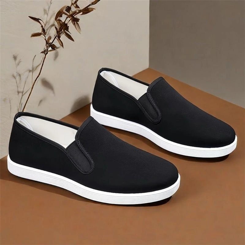 云振严选企业店1帆布透气休闲工作鞋老北京一脚蹬男鞋防滑健步鞋