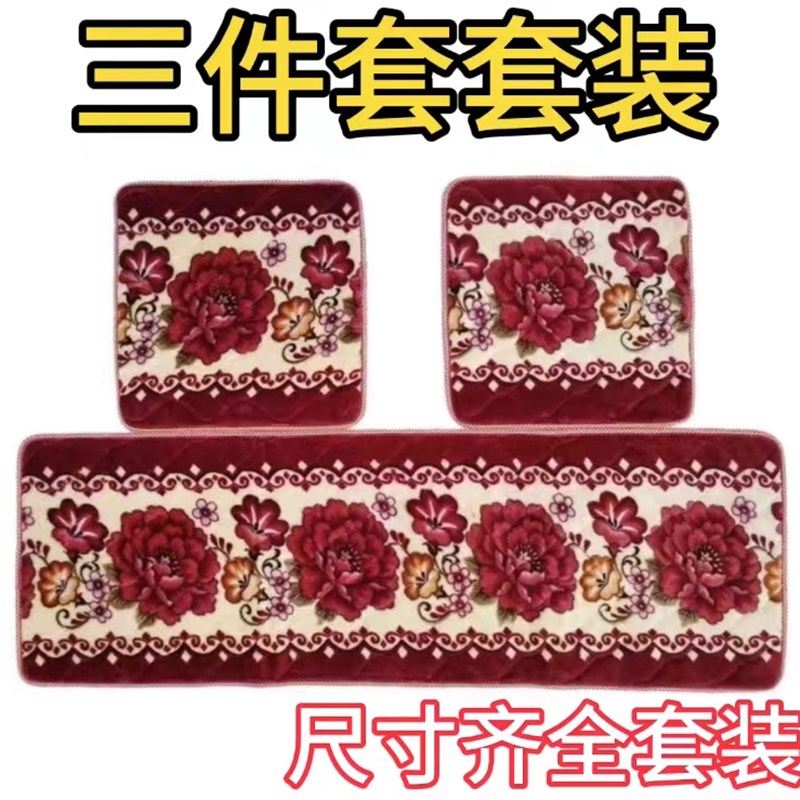 冬季沙发垫套装全套三件套老式实木长条春秋椅加厚防滑春秋椅座垫