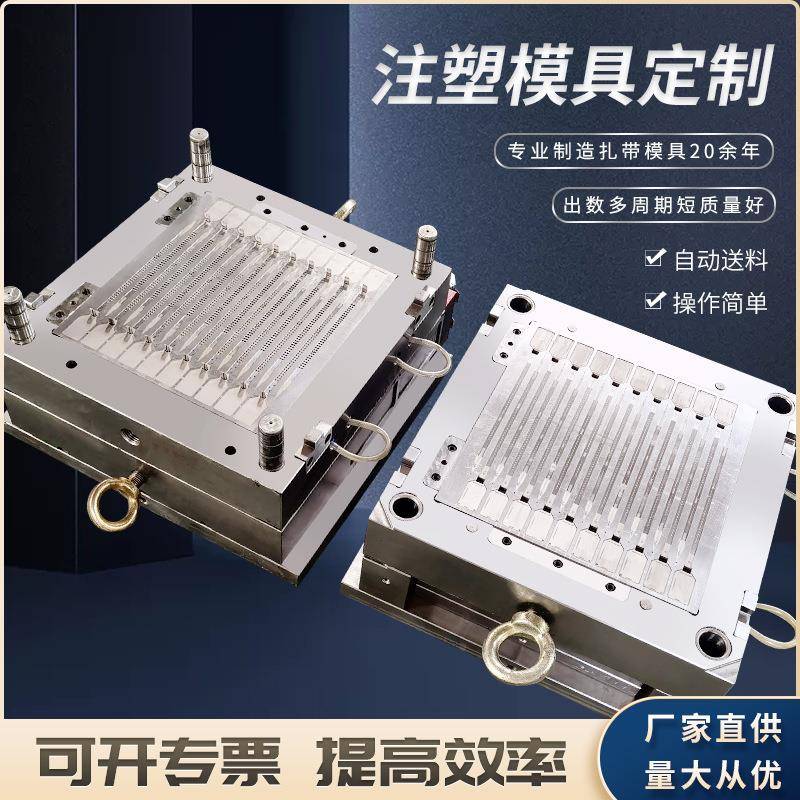 博锐专业制造尼龙扎带模具热流道模具各种异形扎带注塑扎带模具