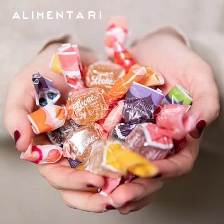 Alimentari意大利进口LEONE蕾欧娜蓝莓水果圣诞节果汁软糖果candy