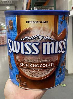 上海costco代购 swissmiss瑞士小姐香浓巧克力味冲饮粉1.98kg桶装