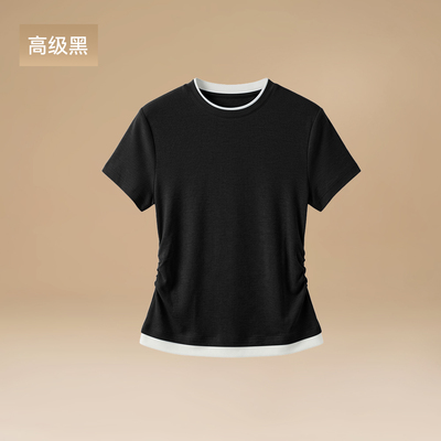 卡璐姿醋酸天丝羊毛假两件