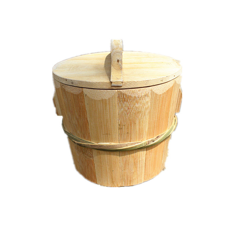 包邮 蒸饭木桶竹桶甑子竹蒸米饭桶手工小桶竹制饭蒸笼家用 精致款