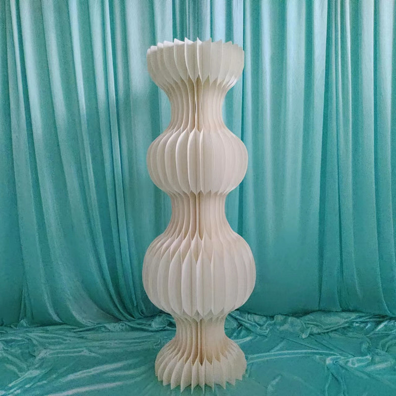 新款婚庆罗马柱纸艺甜品台婚礼舞台摆件路引折叠橱窗美陈宴会道具