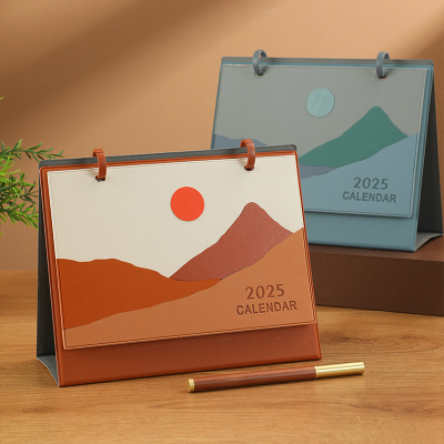 台历2025年新款日历定制桌面摆件笔记本子礼盒套装记事本创意商务