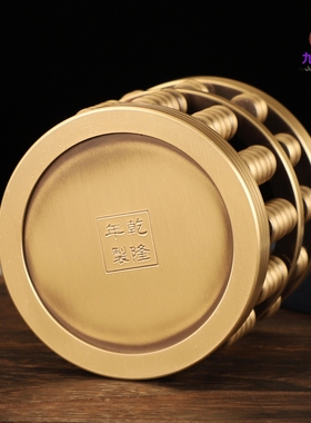 铜算盘笔筒笔筒算盘稳操胜算书房书桌办公室高档创意摆件工艺礼品