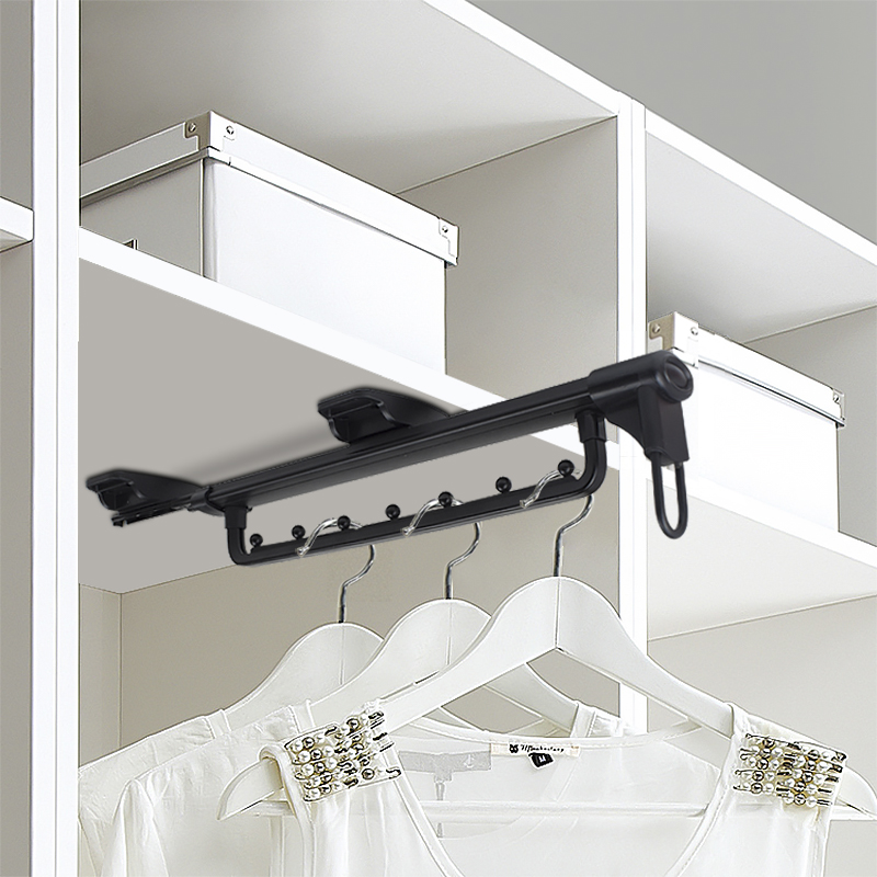 衣柜挂衣杆顶装衣橱柜内抽拉式伸缩衣架衣柜里竖纵向挂衣杆挂衣器
