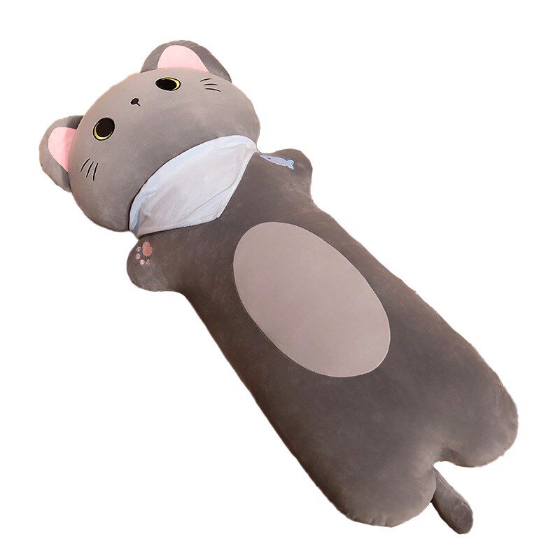 可爱猫咪抱枕女生夹腿侧睡长条枕头床上靠枕男生款睡觉孕妇靠垫