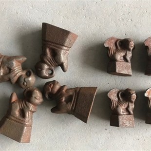 民俗怀旧老物件秤砣创意可爱摆件仿古铁艺生肖摆件装饰铁权桌面