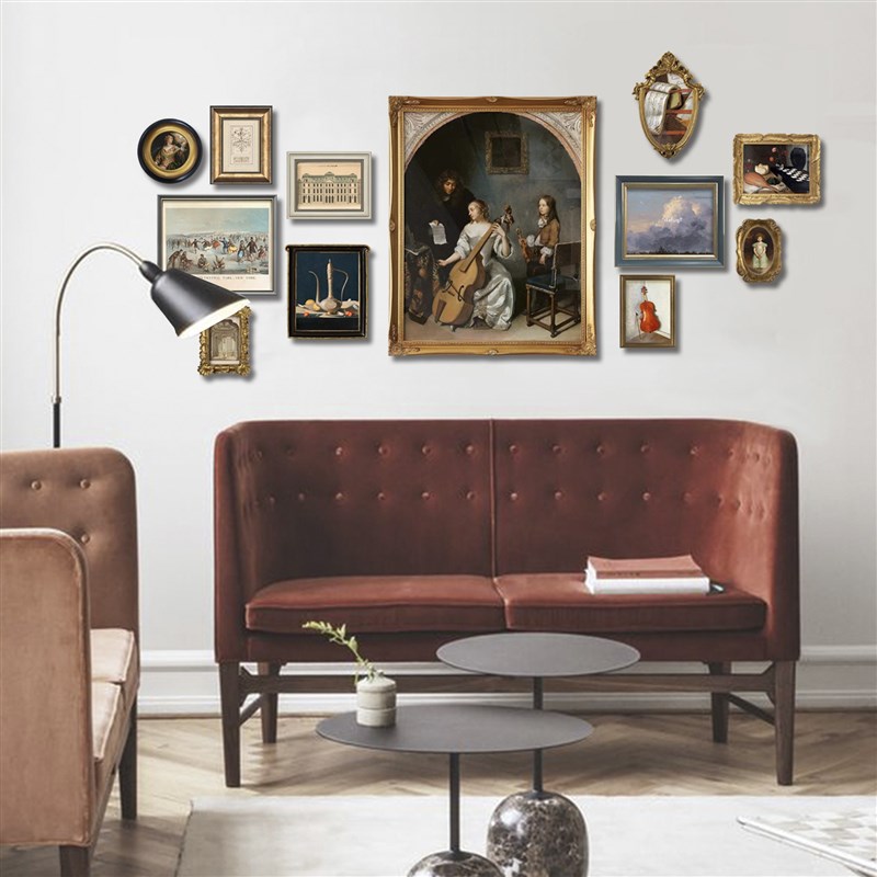 欧式复古轻奢装饰画客厅玄关餐厅卧室壁画美式文艺挂画沙发背景墙