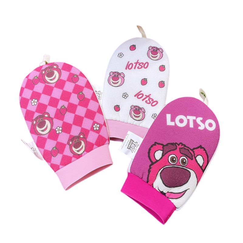 草莓熊搓澡巾女士专用家用无痛搓泥神器洗澡手套双面沐浴清洁搓背