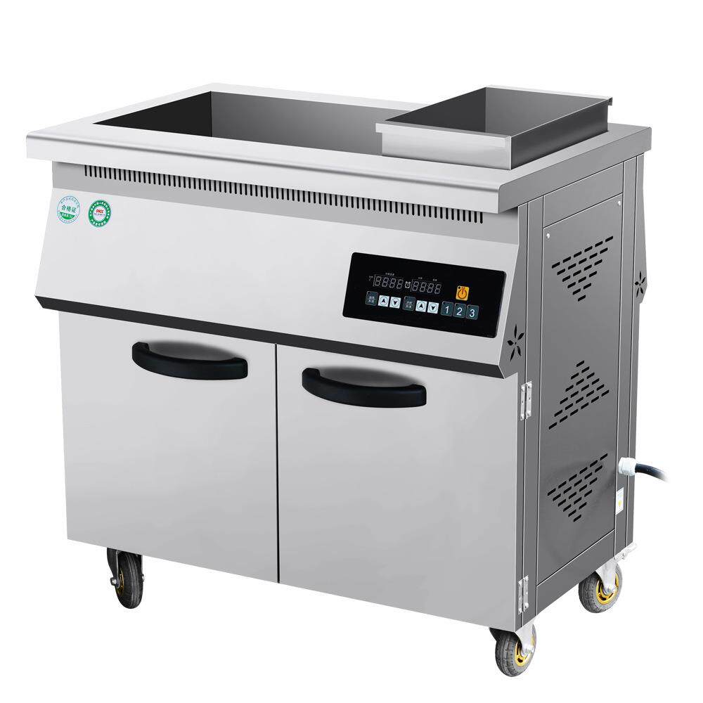 炸麻花油条机燃气商用摆摊单缸电炸炉自动控温油水分离立式油炸锅