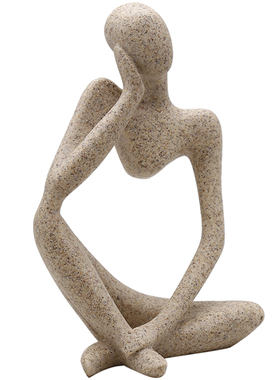 北欧简约家居饰品小众雕像人物创意摆件个性玄关民宿服装店装饰品