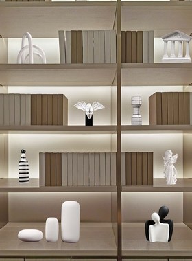 高级感小众抽象艺术极简摆件酒柜客厅电视柜家居软装饰品侘寂风