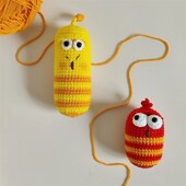爆笑虫子手工编织diy材料包可爱情侣闺蜜钥匙扣包毛线挂件挂饰