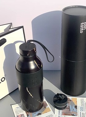 contatto保温杯男女生高颜值2025新款水杯便携轻奢高级感车载杯子