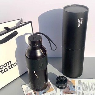 contatto保温杯男女生高颜值2025新款水杯便携轻奢高级感车载杯子