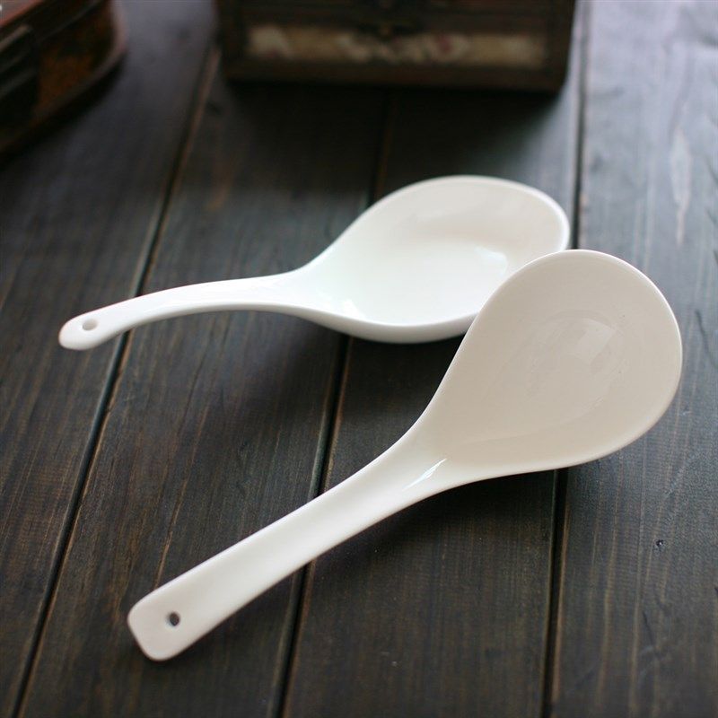 10只装简约个性创意陶瓷勺纯白色搅拌勺子咖啡勺调味骨瓷汤匙饭勺,餐饮具,咖啡勺,淘宝优惠券,粉丝福利购,淘宝优惠卷