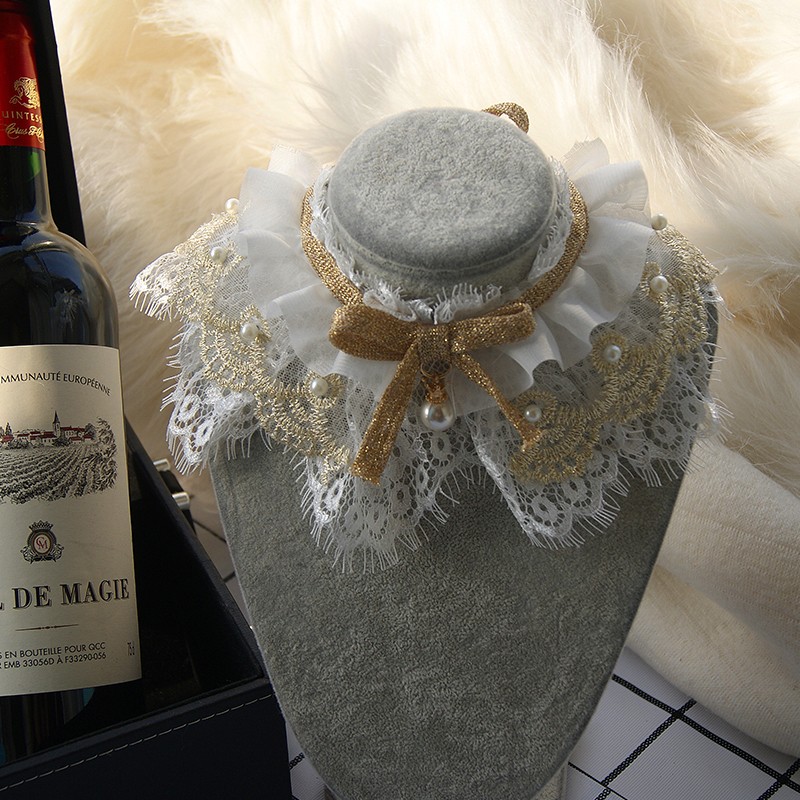 春夏猫围脖蕾丝狗狗围巾三角巾泰迪围脖饰品宠物脖子装饰口水巾