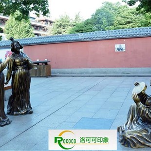 玻璃钢做旧仿古铜人像人物雕塑公园绿地景观小品摆件厂家可定制