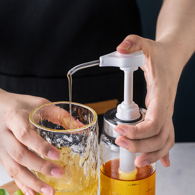 蜂蜜瓶子按压式泵头压嘴挤压器果酱调味料酱瓶分装蜂蜜玻璃密封罐,厨房/烹饪用具,密封罐,淘宝优惠券,粉丝福利购,淘宝优惠卷