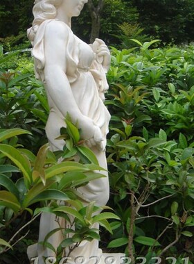 家居饰品欧式落地人物雕塑工艺品大厅过道软装摆件组合少女