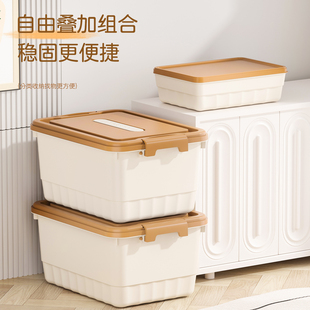 2025新款收纳箱加厚塑料家用衣服衣物整理箱零食玩具储物箱周转箱