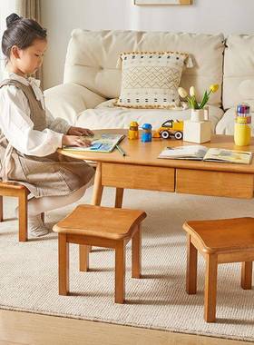 实木凳子家用小板30605凳厅方凳茶几凳儿童凳子子矮凳椅小客凳木