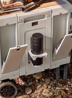 营车户外拉杆车折车叠地野营拖车手野推餐IBH露营摆摊车载收纳箱