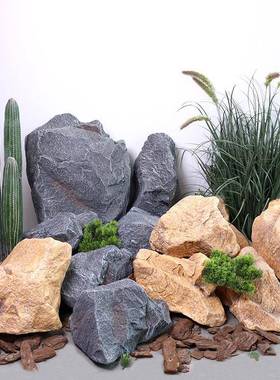 泡沫仿真石假头室内造景庆PU景观石摄影856563具创意假山装饰品婚