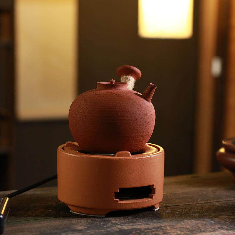 粗陶炭火炉煮茶炉酒精电灯火炭加热复古功陶瓷明烧水茶夫壶PCC煮