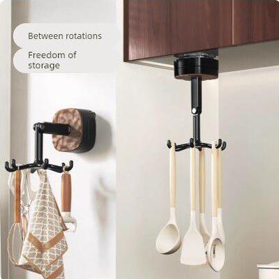 【下孔RTS立减50】吸盘单旋转浴挂钩免打壁挂式厨房室门后挂衣架l