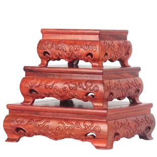 工艺香品全实木底座托架佛像炉花高花盆瓶石YY202005头奇石加茶壶