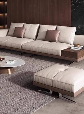 康纳利意极约简真皮沙发轻奢K106客厅小户型现代简大平层式直排大