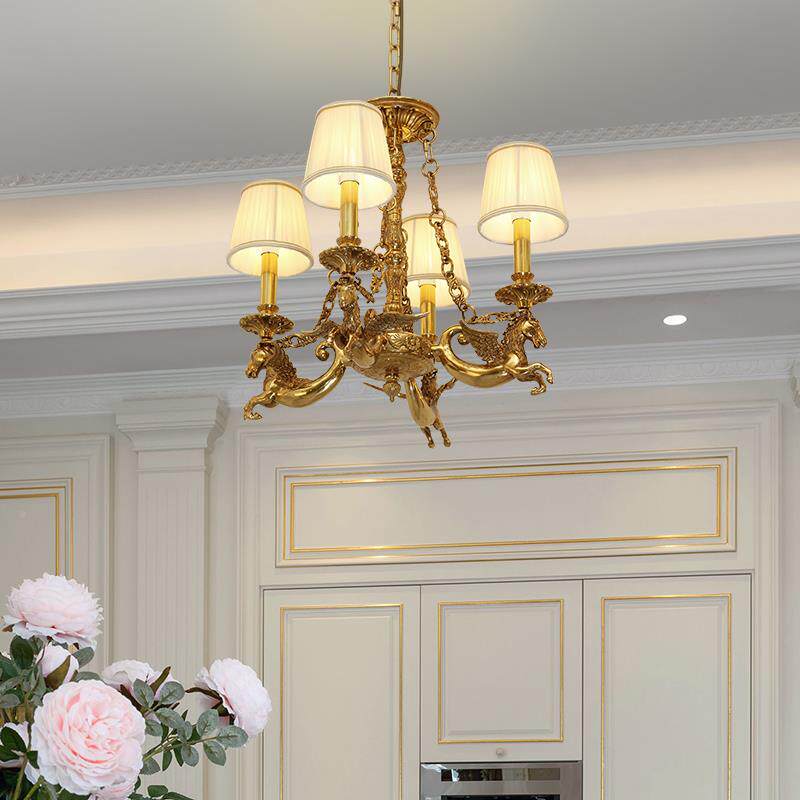 杰唐宝法式全铜覆古瑞吊大马气头欧式别MO19D015墅饭灯厅玄关卧室