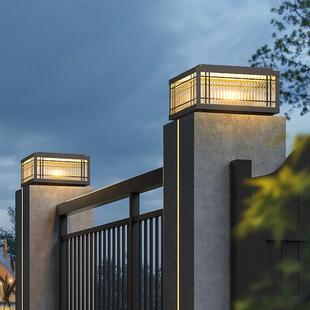 室外太阳能柱外头灯防水花柱子灯现C1886 3代墅户大门园口别围墙