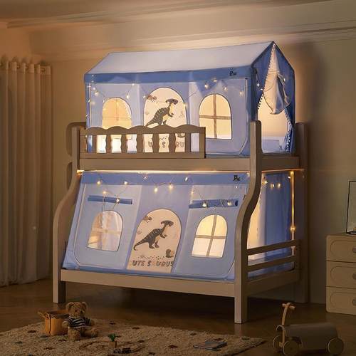 上床铺蚊帐下床帘一体下式子母床上铺专用遮DDB-0301光上下铺2床