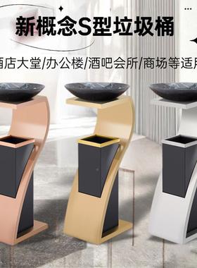 店商用不锈K钢立式垃桶圾灭烟缸大堂酒宾馆走廊TV专用高档XF-010