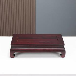 红木工艺品ZT0011佛像瓶摆实木长方形花景石盆头鱼缸陶瓷酒坛底座